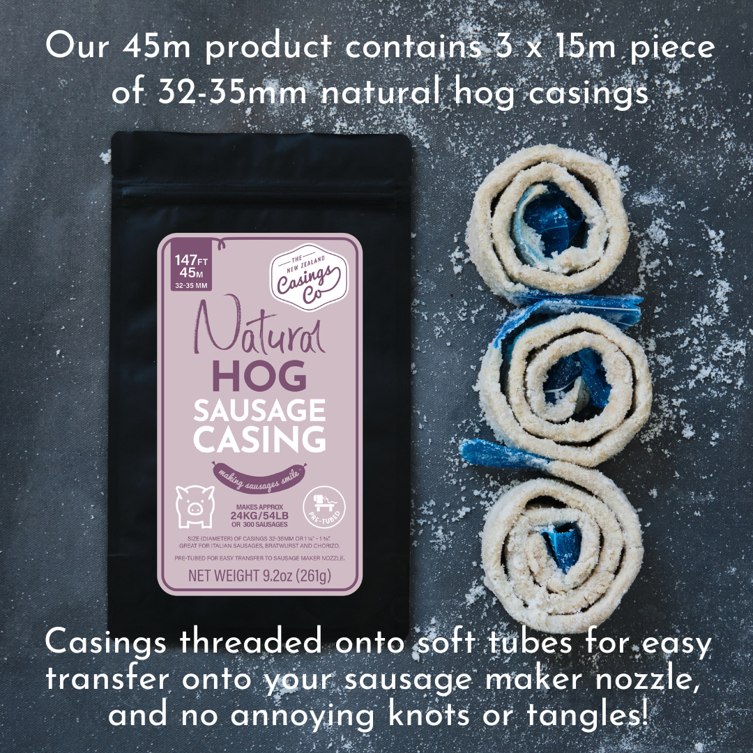 The 6 Pack - 'Piggy in the Middle' - Natural Hog Casings 32-35mm, 45m
