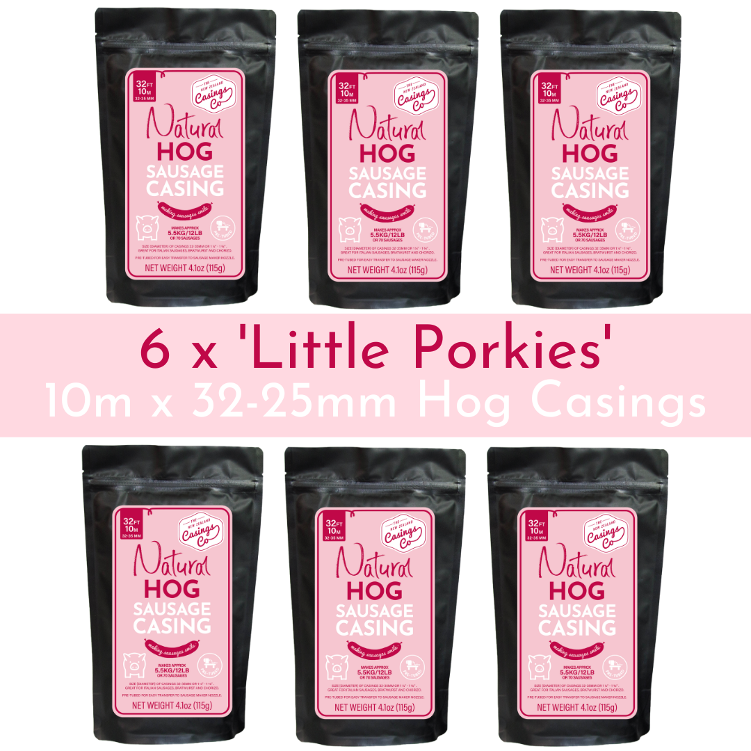 The 6 Pack - Natural Hog Casings 32-35mm, 10m