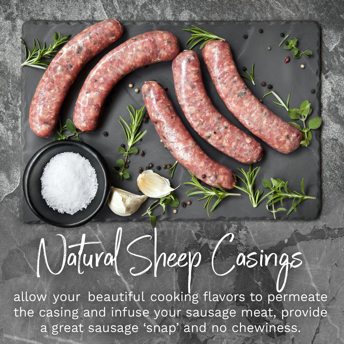 The 6 Pack - 'Sizzle & Pop' Natural Sheep Casings 24-26mm, 10m.